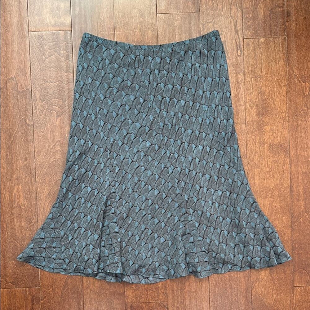 Vintage 90s Y2K Whimsigoth Style, Jones New York 100% Silk Skirt, Size 6P